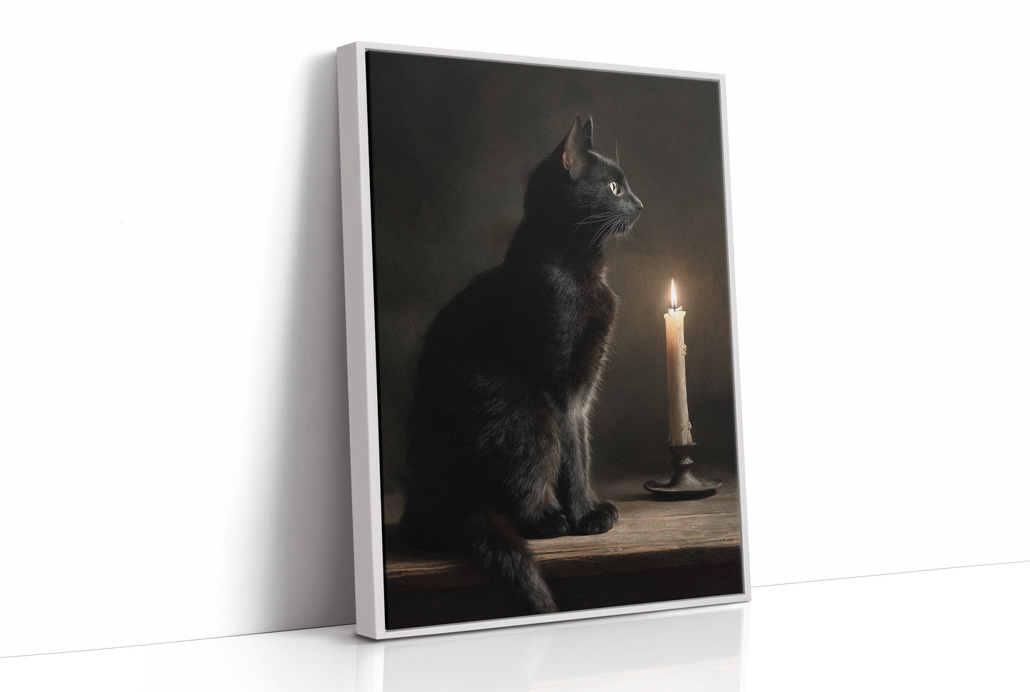 Feline Vigil By Candlelight
