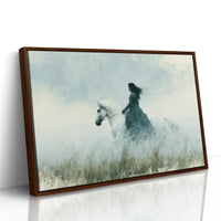 Rider Through the Mist Fields