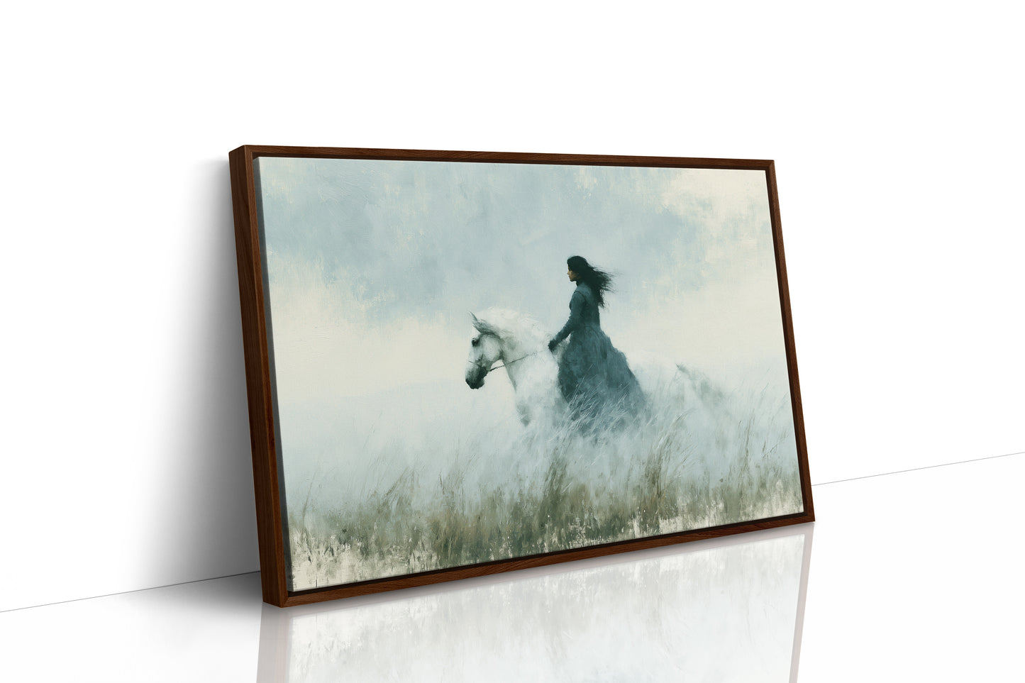 Rider Through the Mist Fields