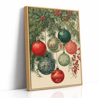 Vintage Glass Ornaments & Holly