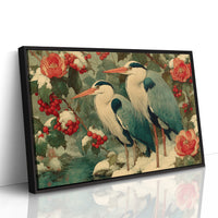 Herons Among the Camellias
