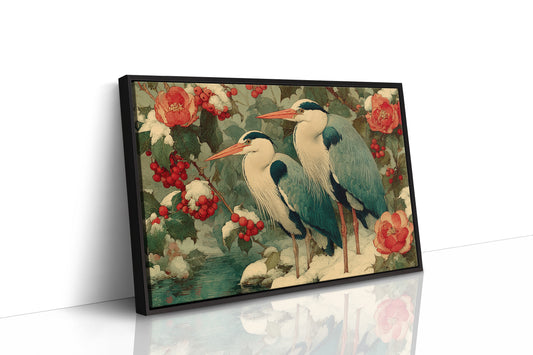 Herons Among the Camellias