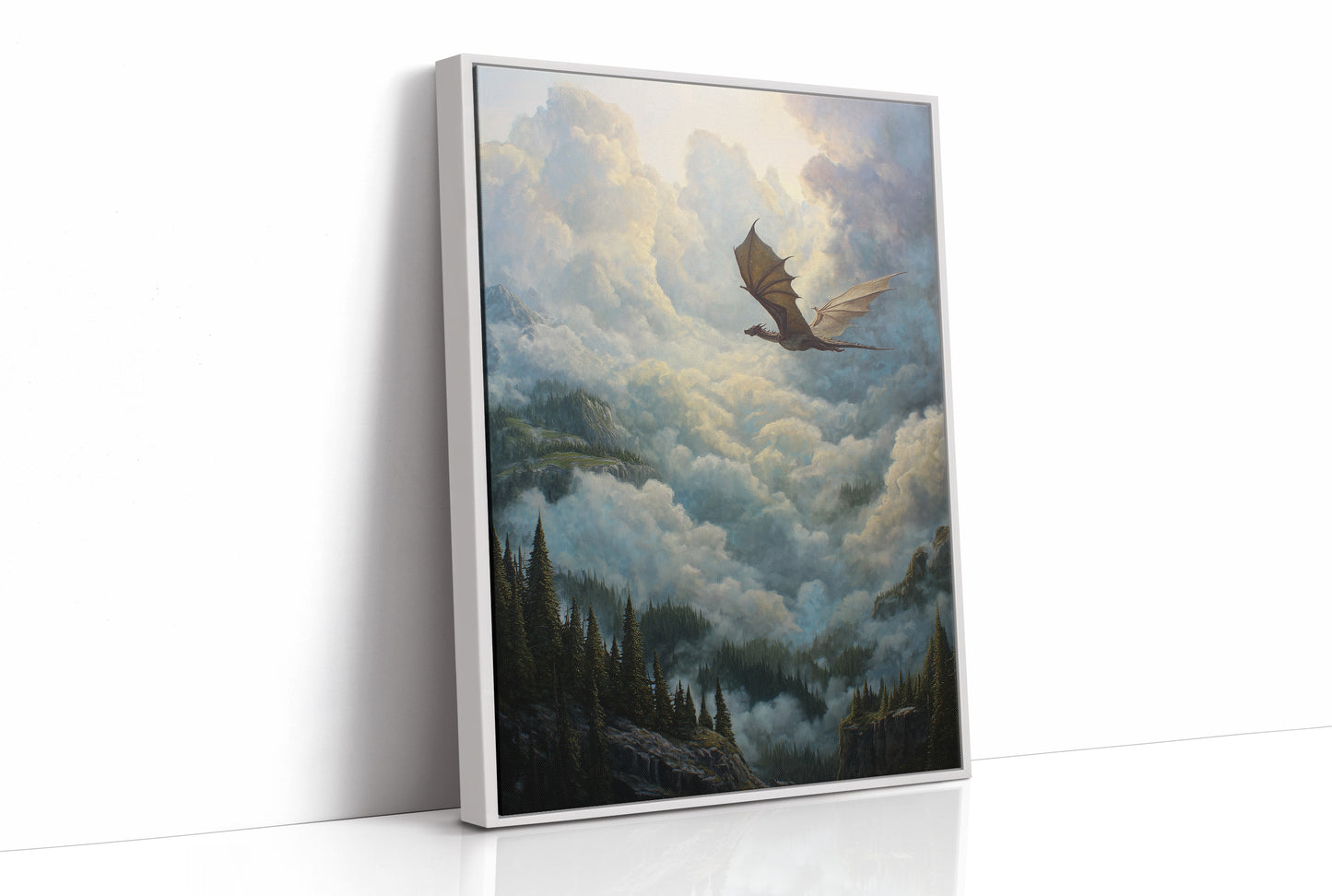 Ancient Wings Cross Misty Peaks