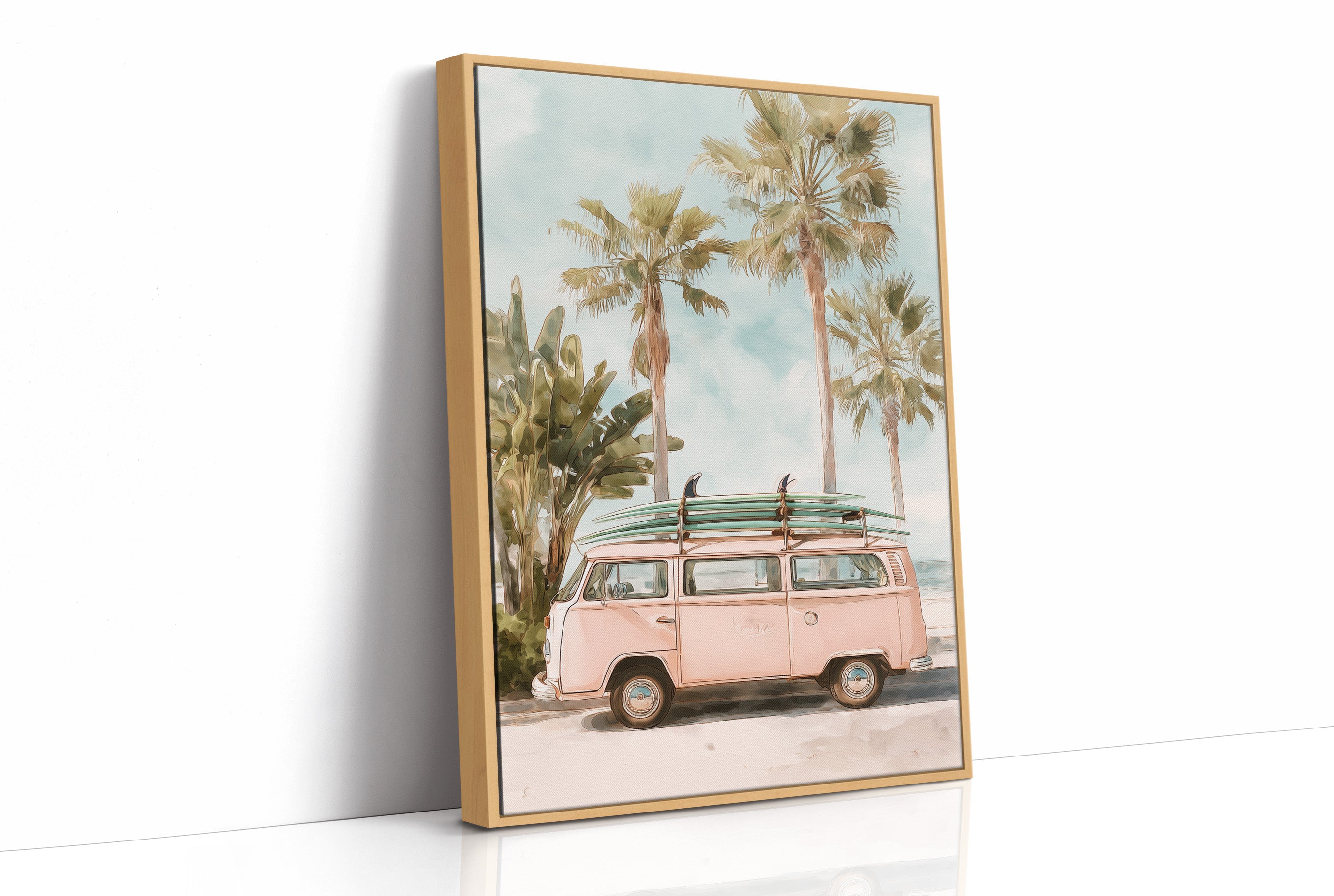 Parked Between Palm Trees