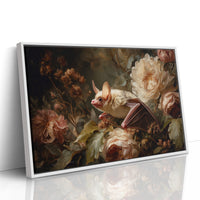 Pale Bat Among Vintage Blooms