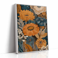 Golden Blooms Against Midnight Garden
