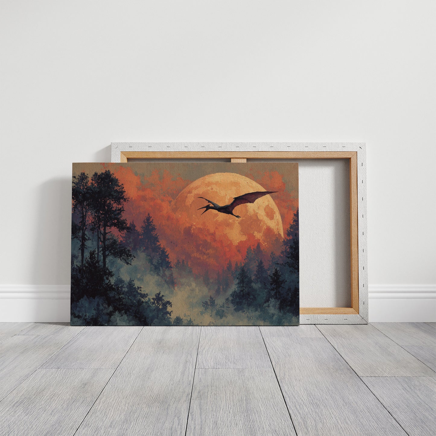 Pterodactyl Against the Harvest Moon