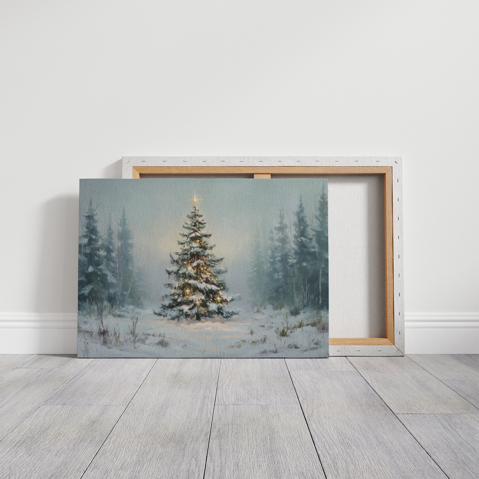 Snow Pine Glows With Winter Magic