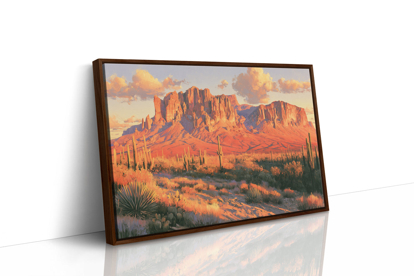 Superstition Mountains At Dusk