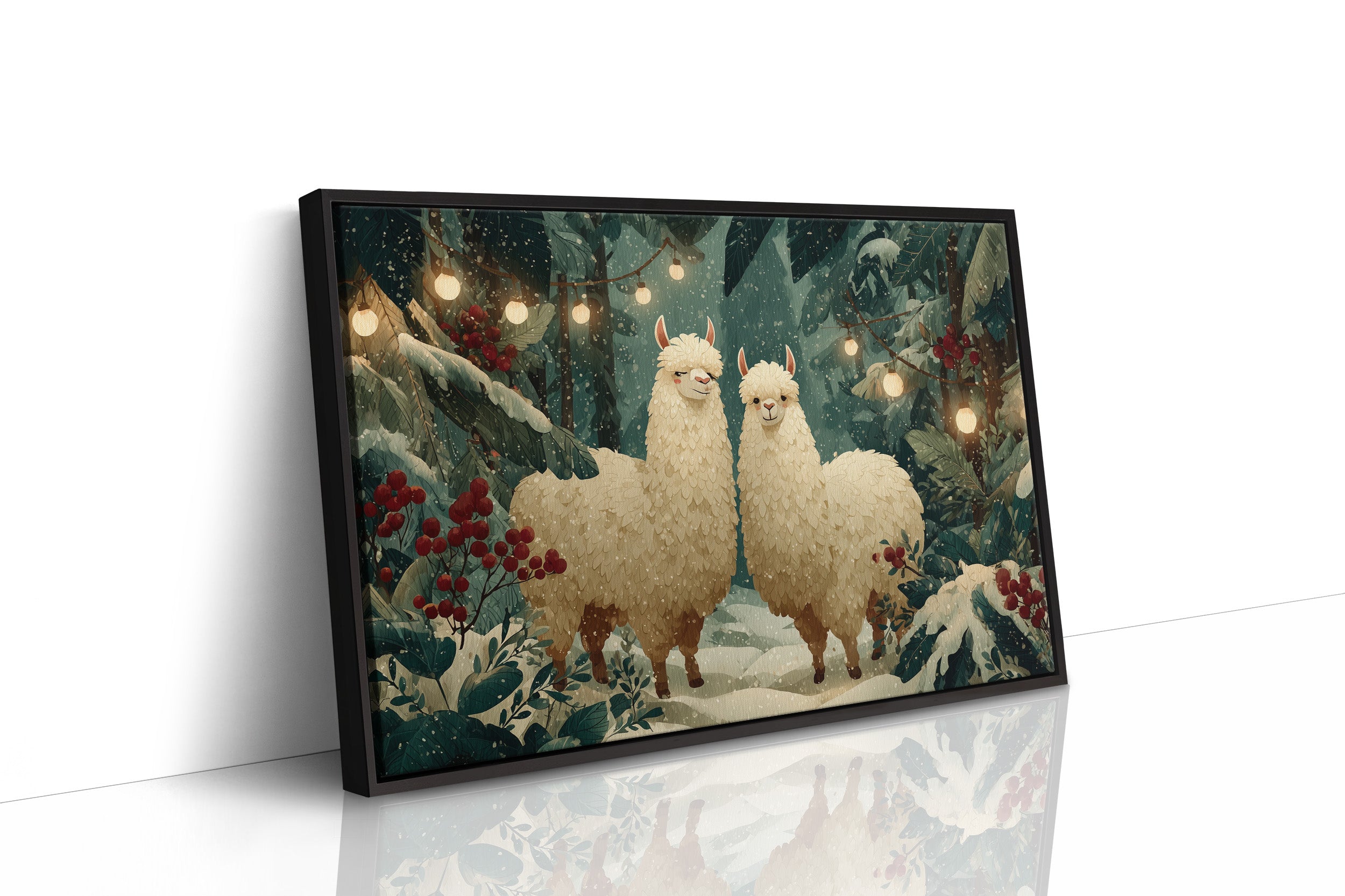 Alpacas in the Winter Garden
