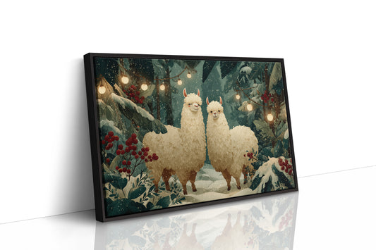 Alpacas in the Winter Garden