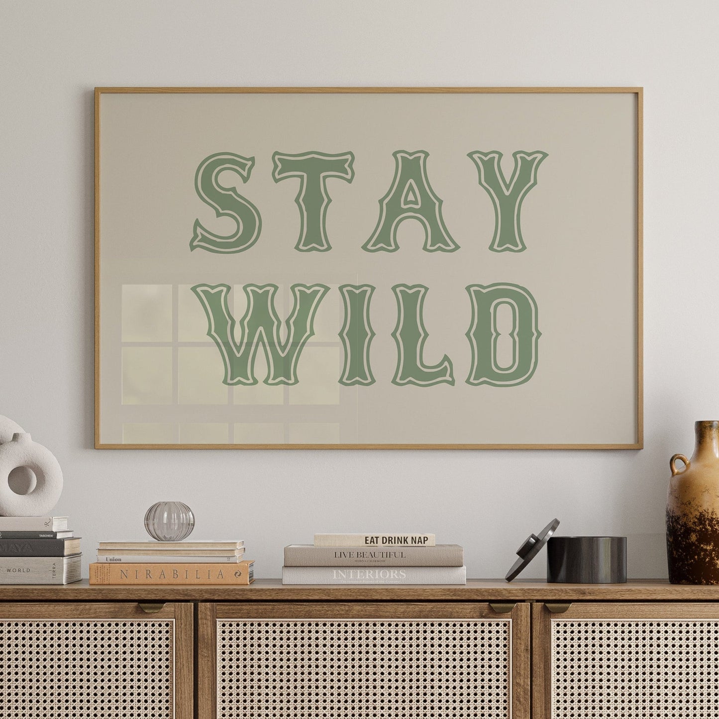 Stay Wild – Western Typography Wall Art Print