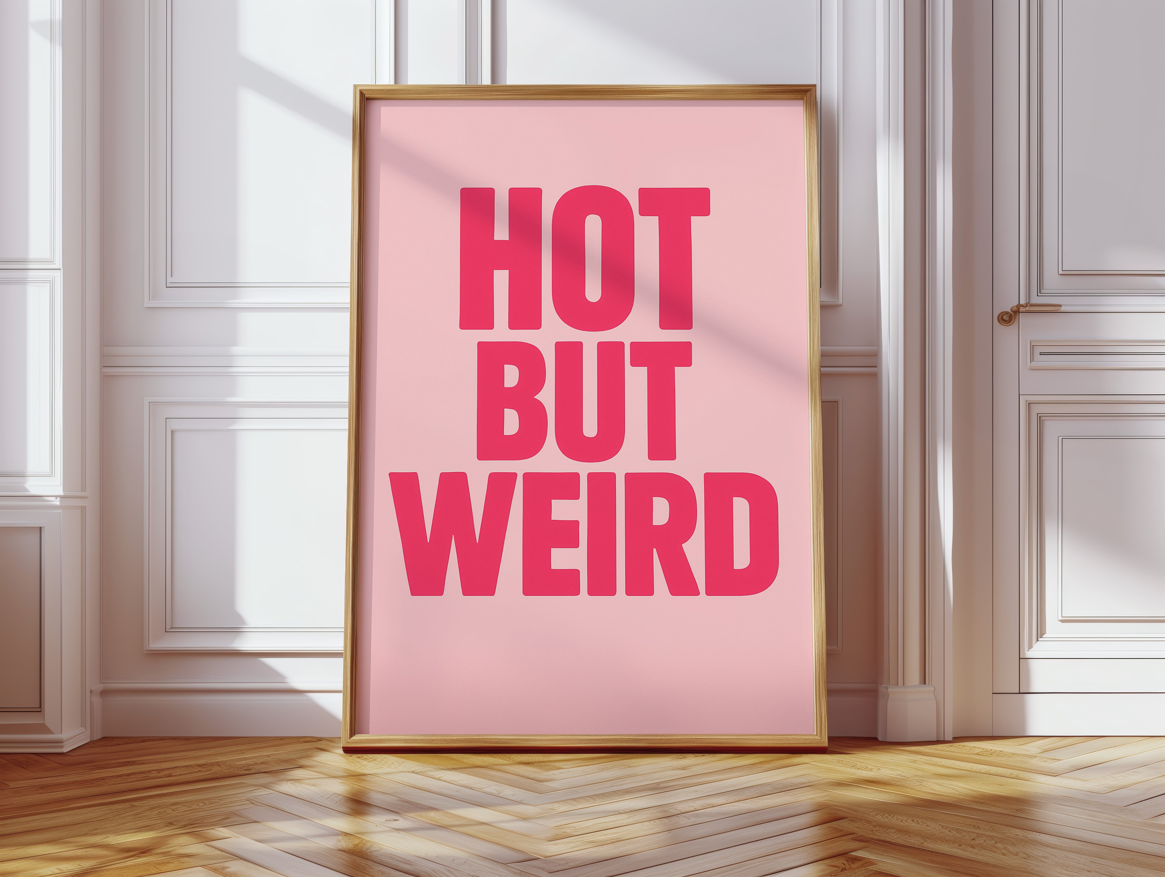 Hot But Weird Bold Pink Wall Art