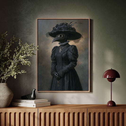 Elegance Beneath a Feathered Veil