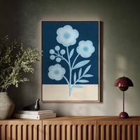 Midnight Garden Blooms In Blue