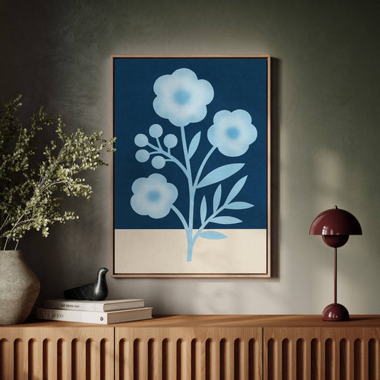 Midnight Garden Blooms In Blue
