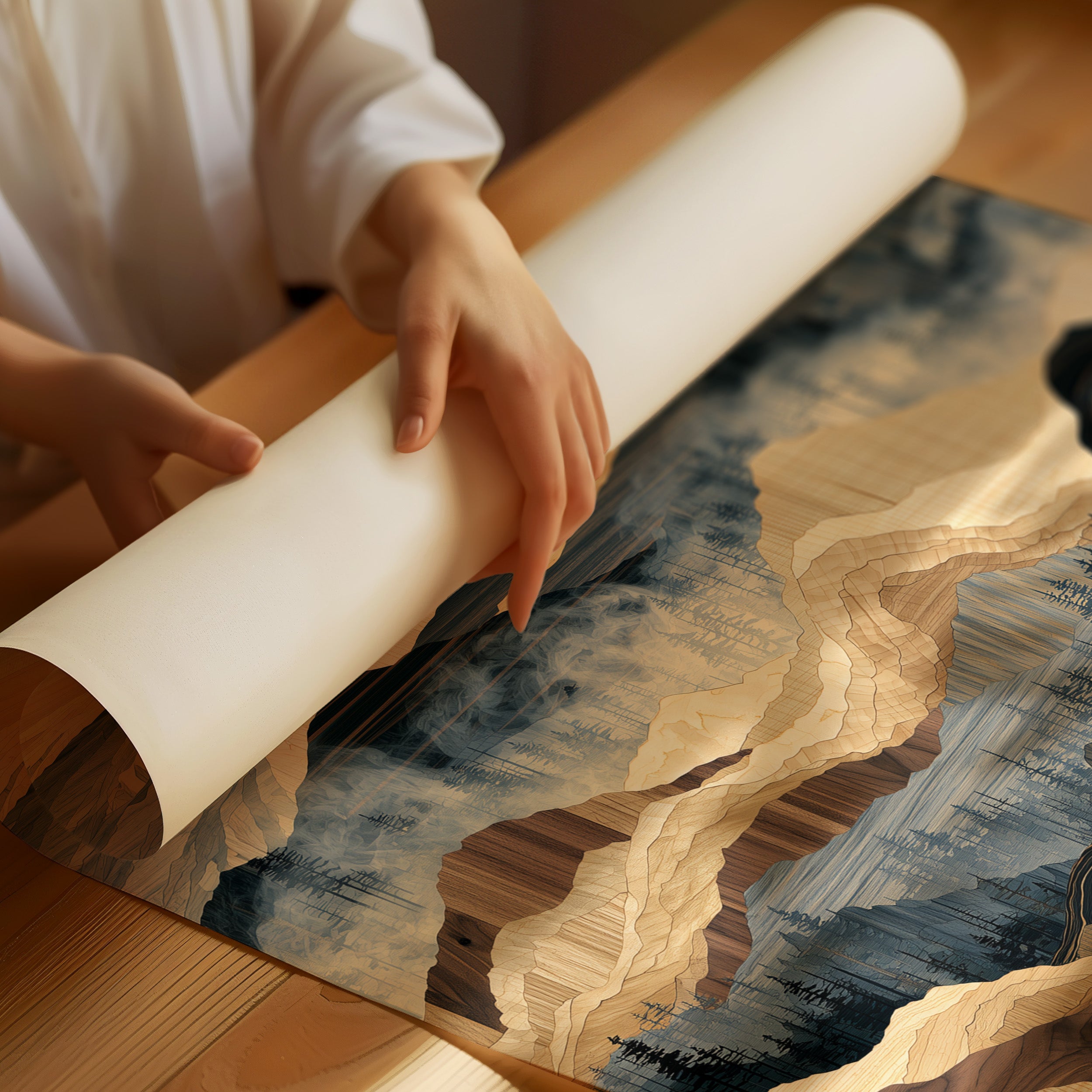 Mountains in Marquetry