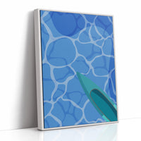 Surfboard Glides Through Crystal Waters