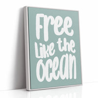 Seafoam Letters Spark Wild Freedom
