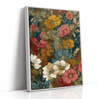 Golden Blooms Against Deep Teal