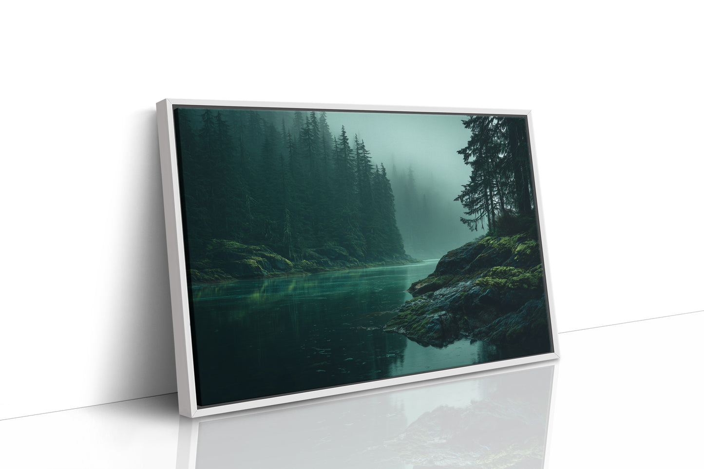 Emerald Waters Between Silent Pines