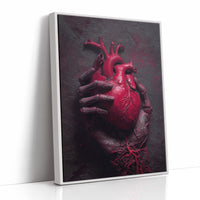 Crimson Pulse Beneath Stone Fingers