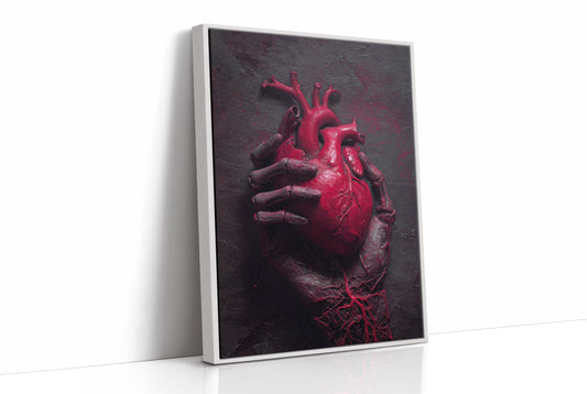 Crimson Pulse Beneath Stone Fingers