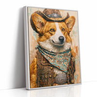 Cowboy Corgi — Close-Up Western Dog Portrait