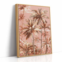 Palms Against Rose Sky