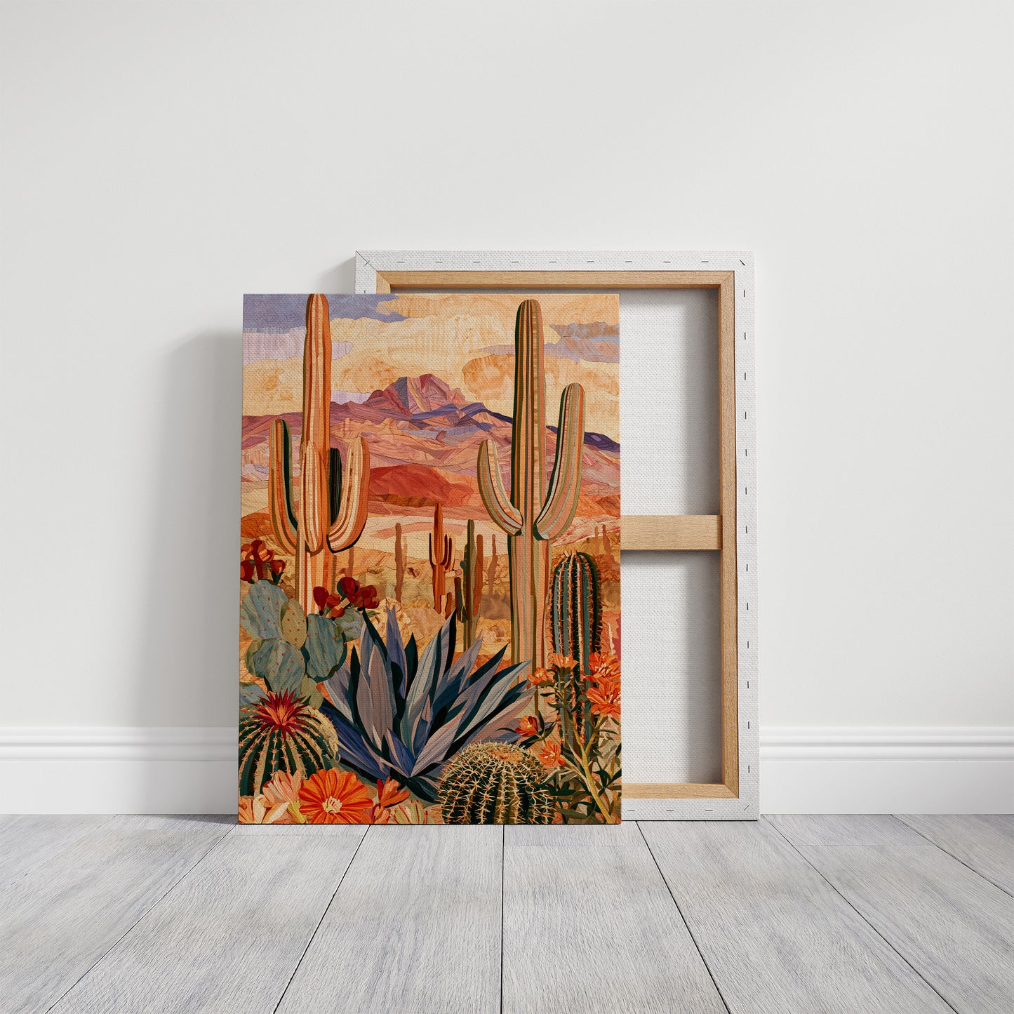 Saguaro March Through Red Rock
