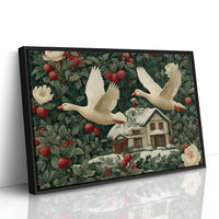 Geese Over the Winter Cottage