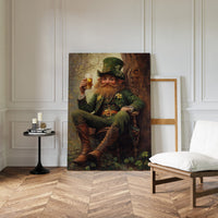 Lucky Leprechaun: Irish Folklore Canvas Wall Art