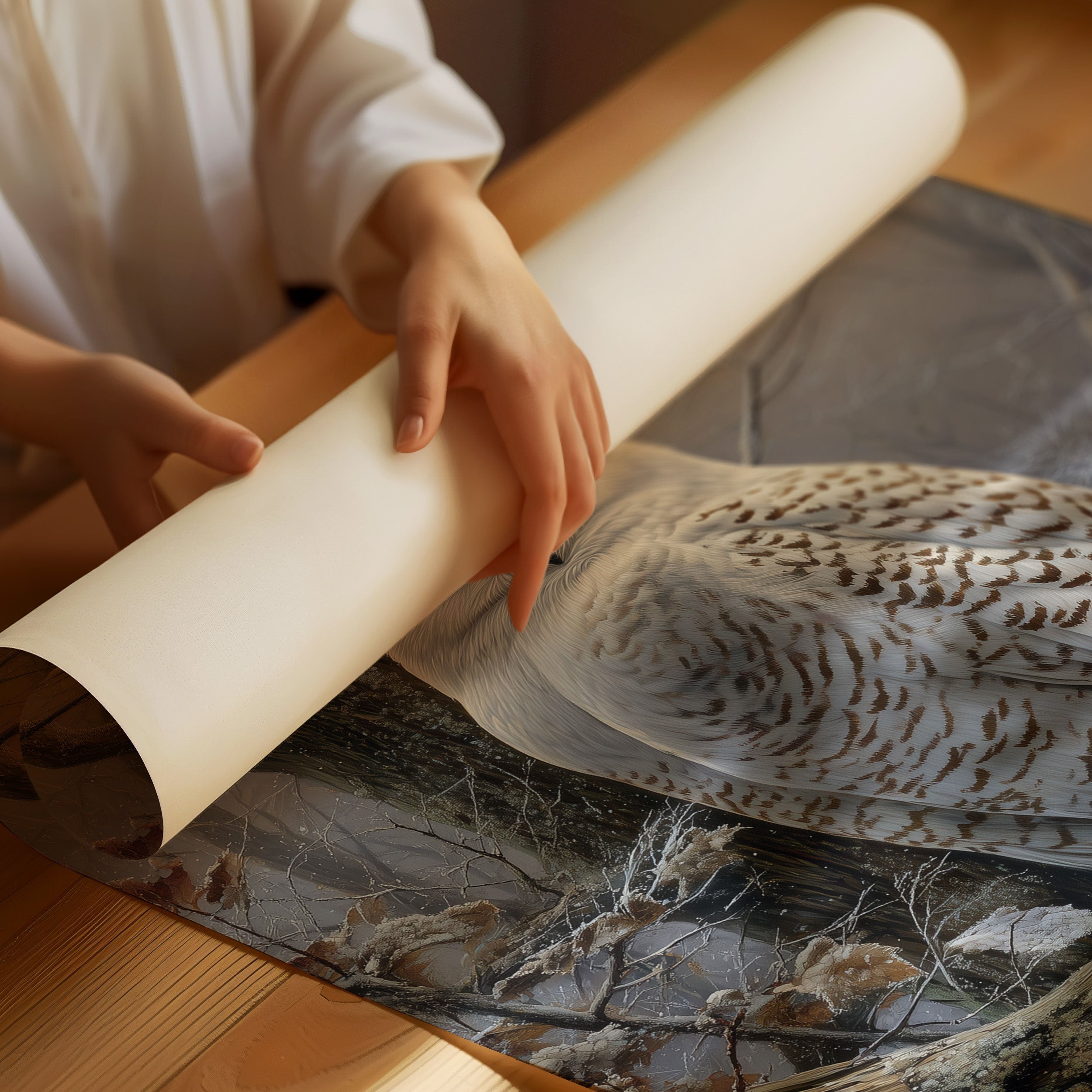 Arctic Wings Meet Winter Woods