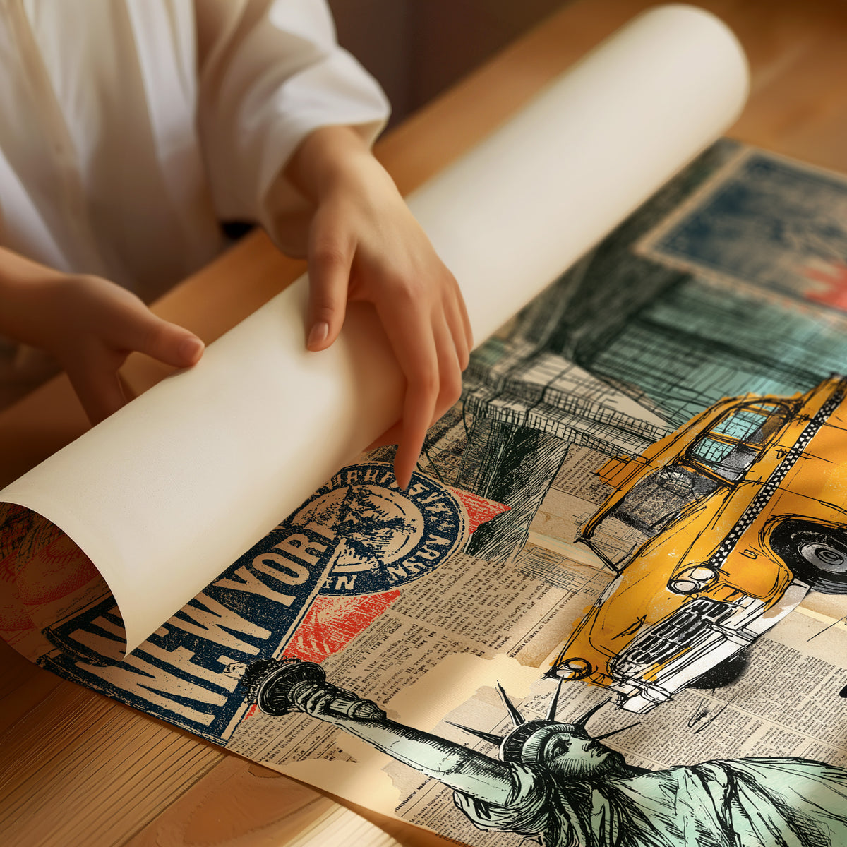 I Love NY: Vintage City Collage