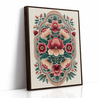 Sage Medallion: A Symmetrical Floral Tapestry