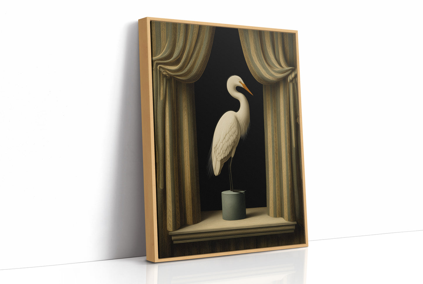Gilded Stillness Behind The Curtain