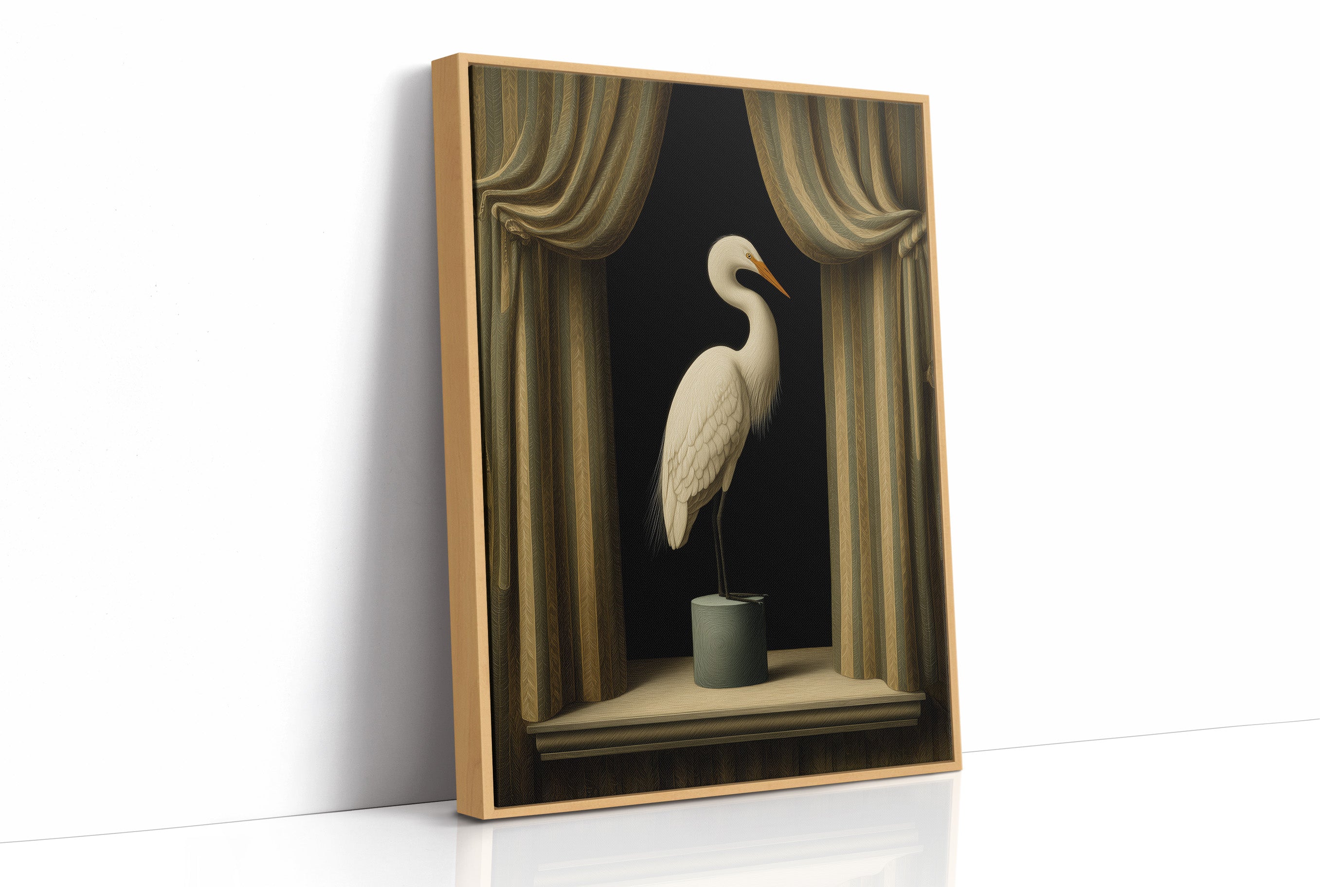 Gilded Stillness Behind The Curtain