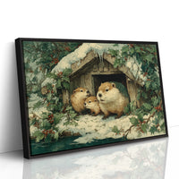 Beaver Family at the Lodge