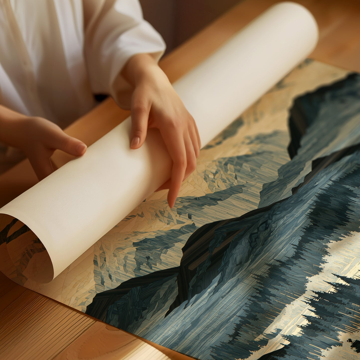 Blue Ridge in Marquetry