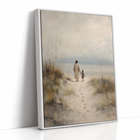 Footprints Lead To Ocean Promise