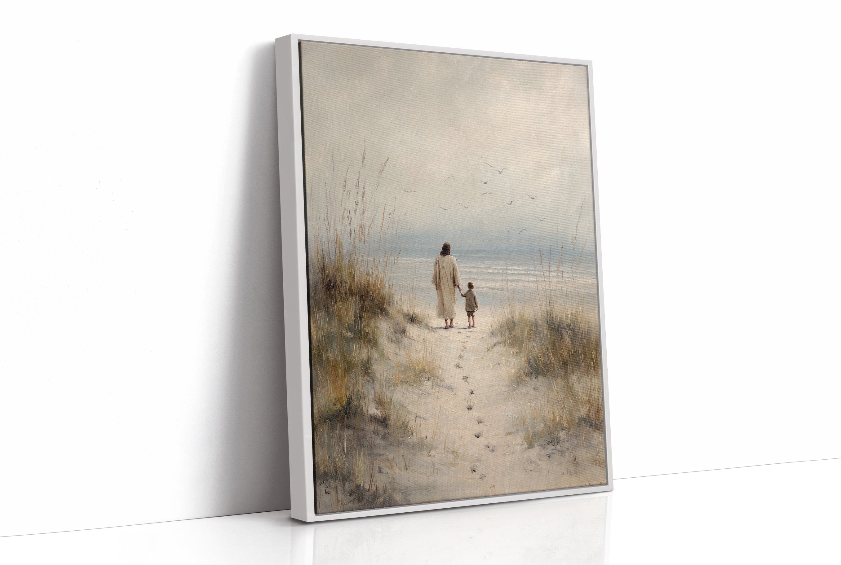 Footprints Lead To Ocean Promise