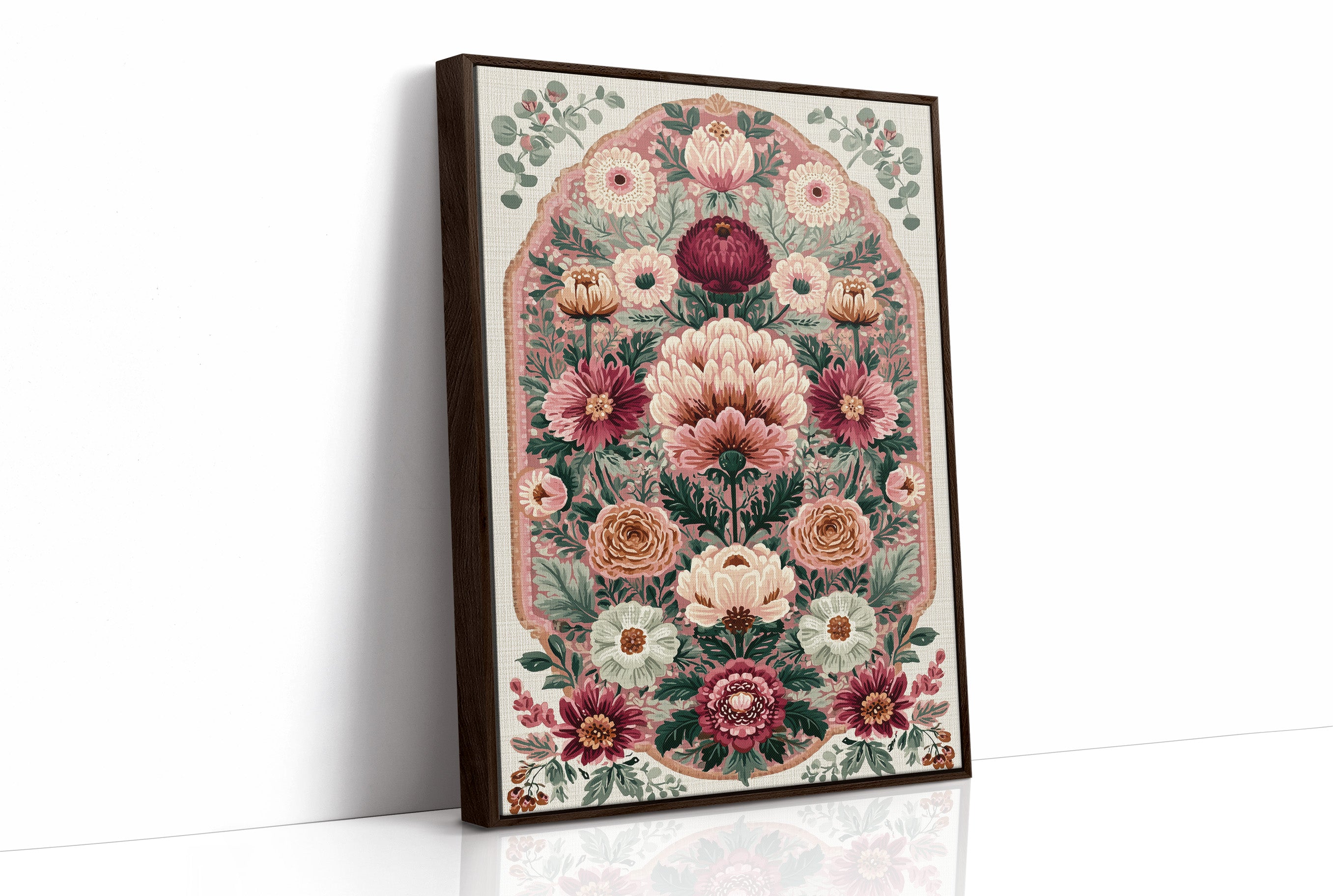 Blush Bouquet: A Grand Floral Medallion
