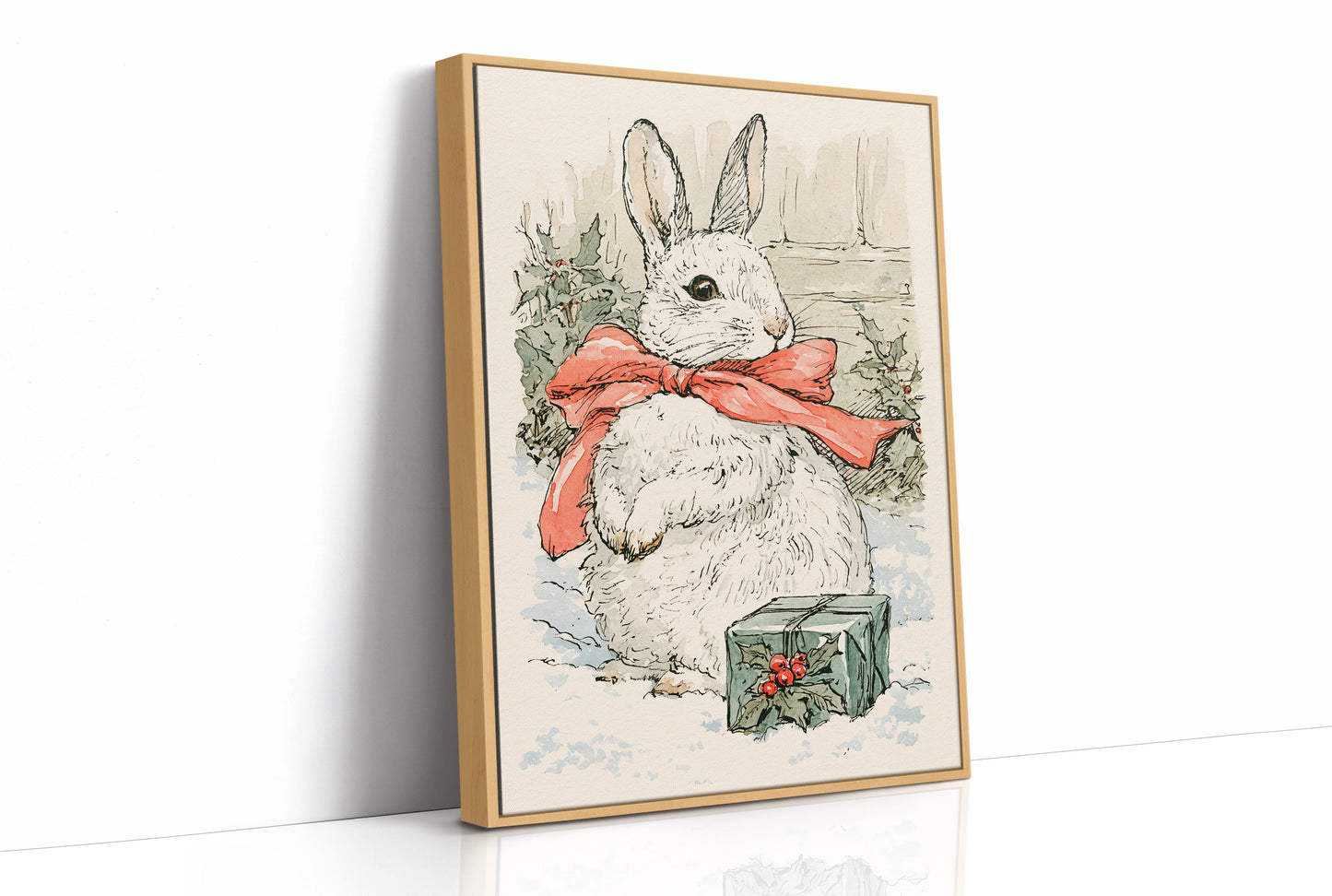 Storybook Bunny in a Red Bow