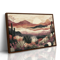 Layered Dusk Over the Desert Garden