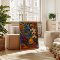 Tropical Garden Sings In Blue