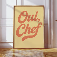 Oui Chef Kitchen Wall Art