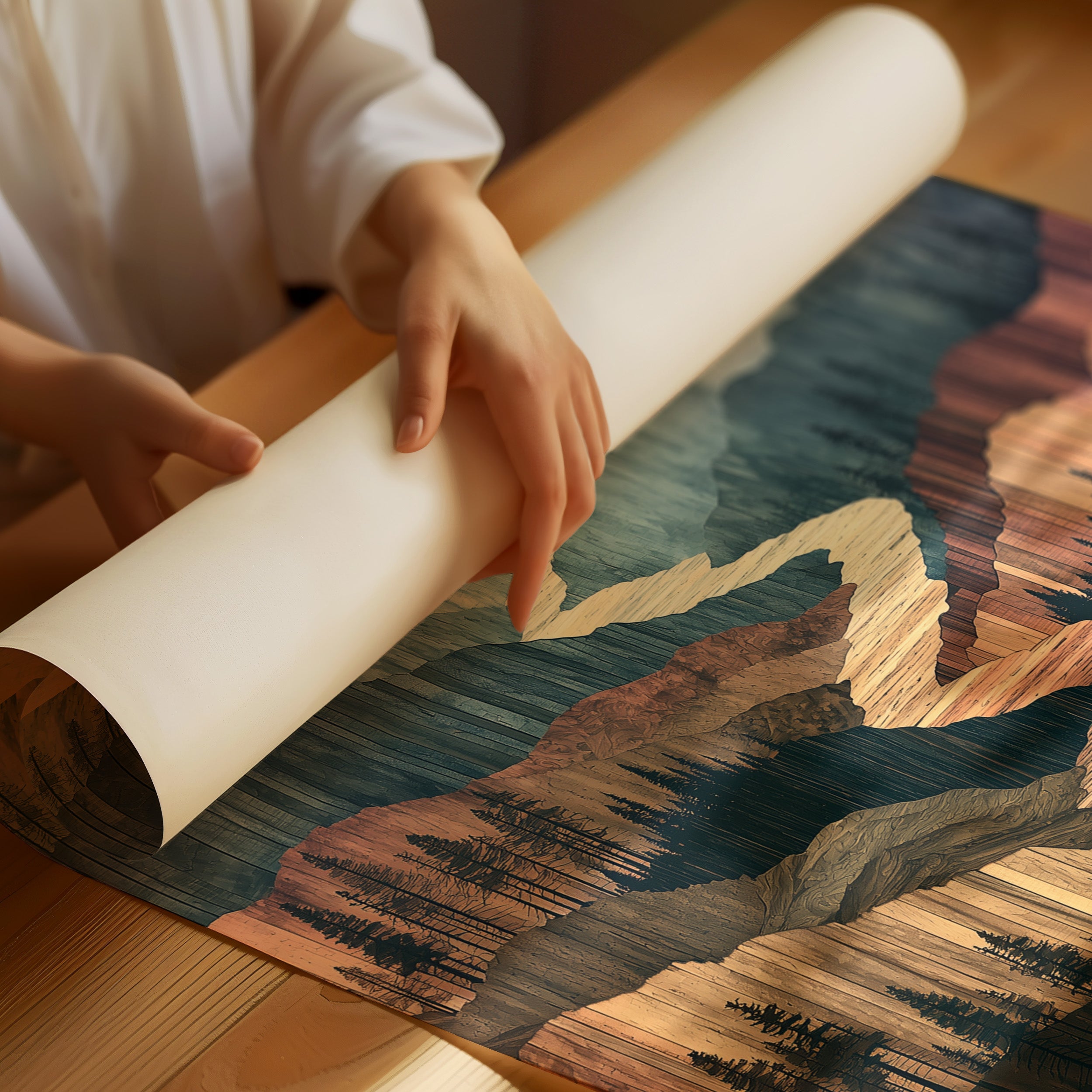 River Canyon in Marquetry
