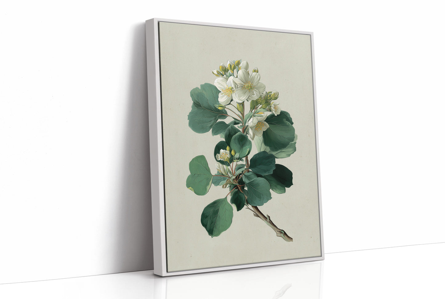 Ivory Blooms On Weathered Parchment
