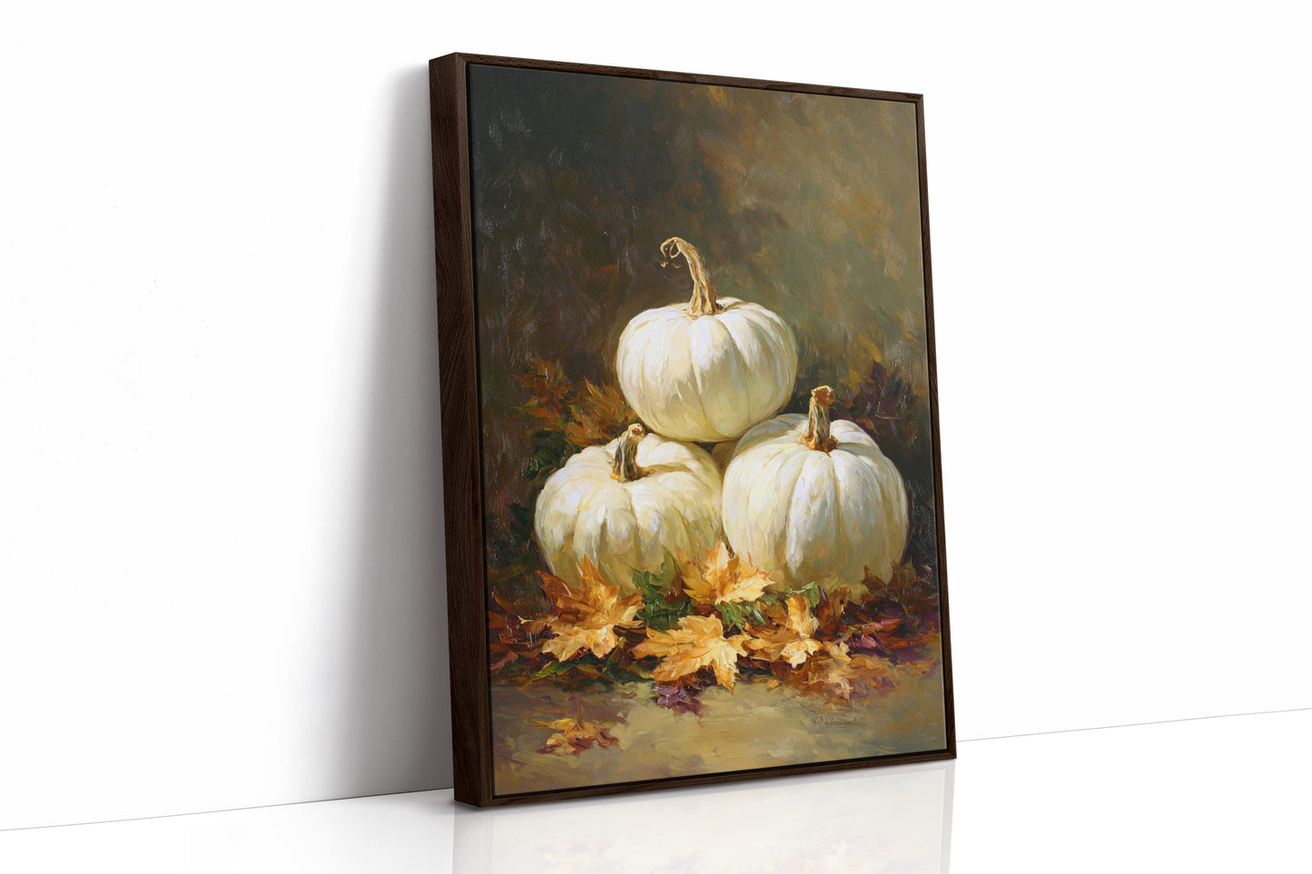 White Pumpkins Dance With Autumn