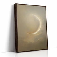 Crescent Moon Bathes In Golden Mist